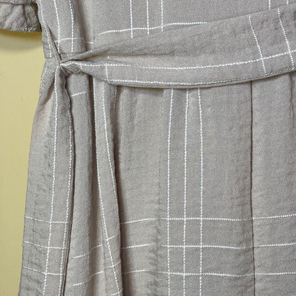Free People Cream Plaid Midi Dress - Picture 5 of 9